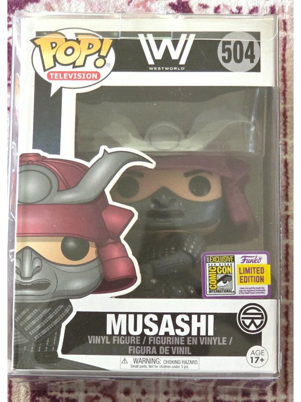 Funko Pop Westworld Musashi SDCC Exclusive #504 w/Protector Case Figure Vinyl!!!